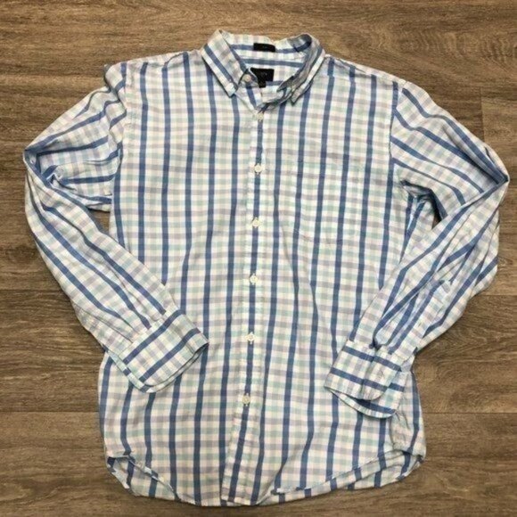 J Crew Casual Button Down Medium Slim Spring Color - Picture 1 of 5